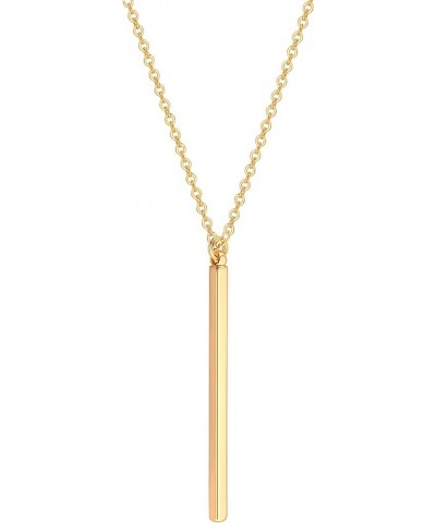 Long Disc Pendant Necklace for Women 18K Gold Plated Sweater Chain Fashion Jewelry 2.Vertical Bar $13.19 Necklaces