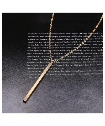 Long Disc Pendant Necklace for Women 18K Gold Plated Sweater Chain Fashion Jewelry 2.Vertical Bar $13.19 Necklaces