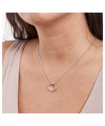 Unbiological Sisters Gift Necklace: Present for Bonus Sister, Soul Sister, Best Friend Linked Circles Silver $25.49 Necklaces