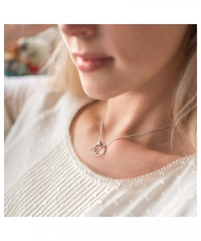 Unbiological Sisters Gift Necklace: Present for Bonus Sister, Soul Sister, Best Friend Linked Circles Silver $25.49 Necklaces