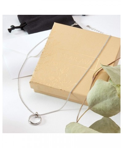 Unbiological Sisters Gift Necklace: Present for Bonus Sister, Soul Sister, Best Friend Linked Circles Silver $25.49 Necklaces