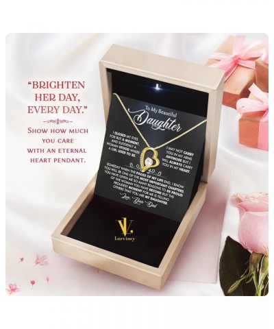 To My Daughter Necklace From Dad With Heartfelt Message & Elegant Box, Father Daughter Gifts from Dad, Birthday Gift for Daug...