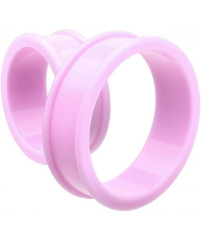 Supersize Flexible Silicone Double Flared Ear Gauge Tunnel Plug Earrings 1-1/4" (32mm), Purple $12.25 Body Jewelry