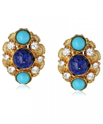 Gold-Tone Simulated Gemstone Clip-On Earrings $47.27 Earrings