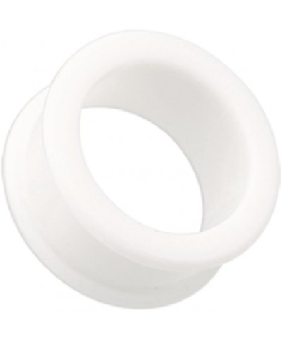 Flexible Silicone Double Flared Ear Gauge Tunnel Plugs (Sold by Pair) 3/4", White $9.71 Body Jewelry