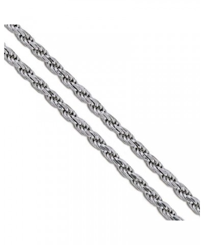 Stainless Steel Men's Rope Chain 2.9mm 3.8mm 4.6mm 5.9mm Heavy Cord Necklace 2.9mm Length 24 Inches $9.23 Others