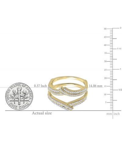 0.32 Carat (ctw) Round White Diamond Enhancer Guard Anniversary Ring for Her in 10K Gold 7 Yellow Gold $190.33 Others