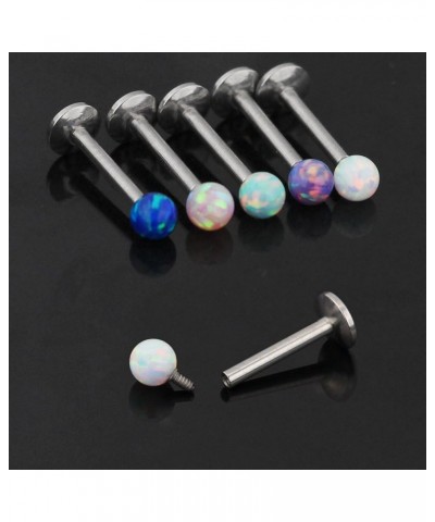 3MM Opal Ball G23 Grade Titanium 16 Gauge Threaded Top Acessorie Body Jewelry Dark Blue $9.00 Body Jewelry