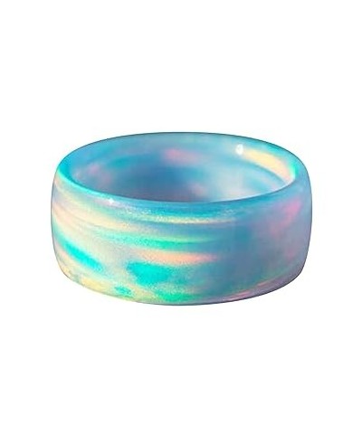 Women's Band Rings Thin and Stackable Silicone Rings Wedding Ring for Women Cloud Acrylic Ring Colorful Thick Ring Beach Jewe...