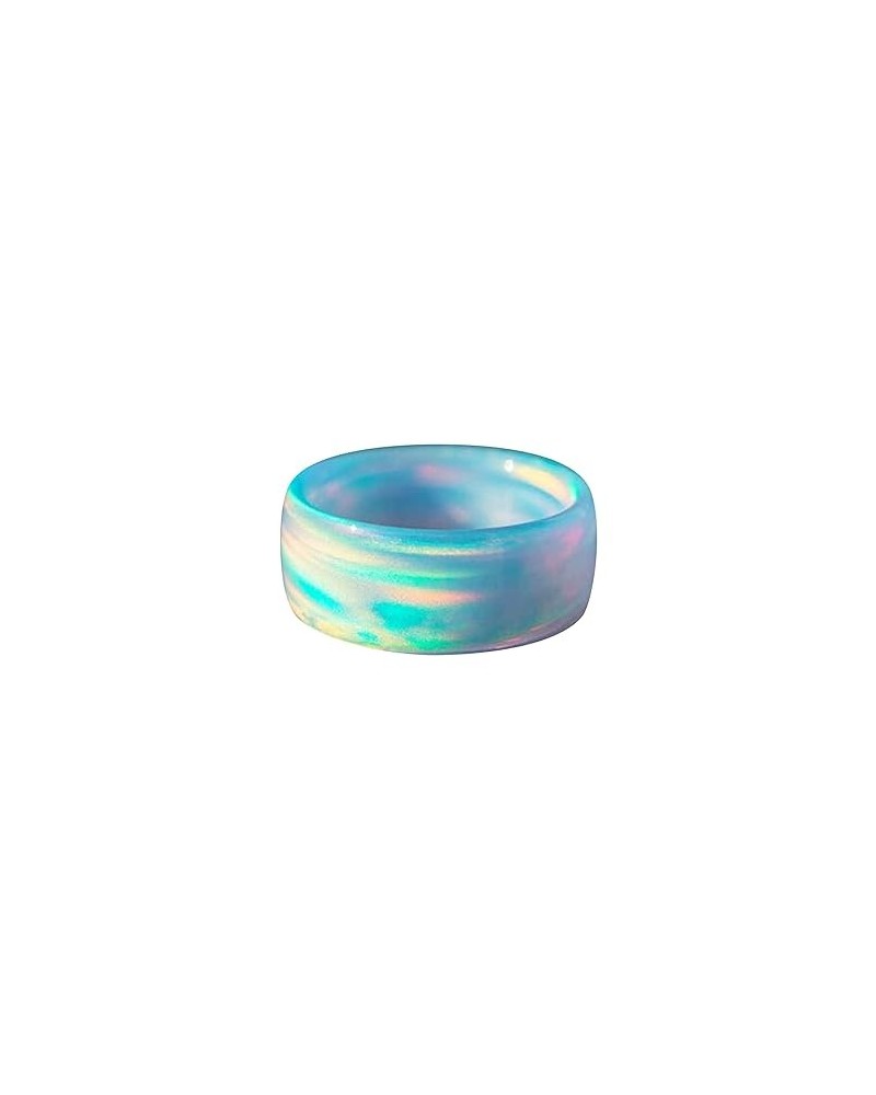 Women's Band Rings Thin and Stackable Silicone Rings Wedding Ring for Women Cloud Acrylic Ring Colorful Thick Ring Beach Jewe...