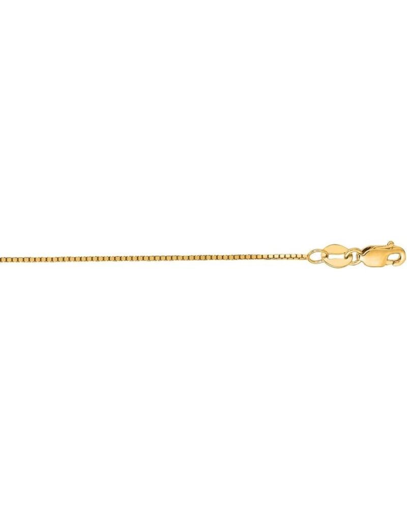 14k Gold Shiny Classic Box Chain Necklace Jewelry Gifts for Women in White Gold Yellow Gold Rose Gold Choice of Lengths 16 18...