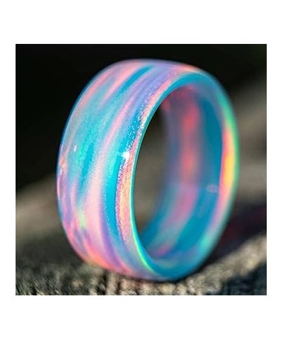 Women's Band Rings Thin and Stackable Silicone Rings Wedding Ring for Women Cloud Acrylic Ring Colorful Thick Ring Beach Jewe...