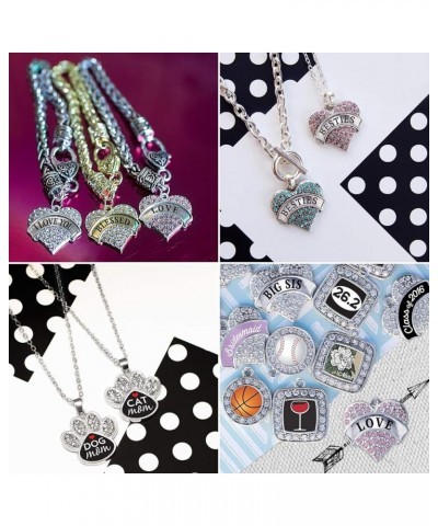 Silver Pave Paw Charm 18 Inch Necklace with Cubic Zirconia Jewelry Always in my Heart $11.59 Necklaces