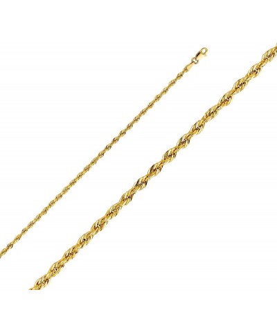 14K Hollow Gold Rope Chains (Select Options) 16 Inches Yellow Gold $192.36 Necklaces