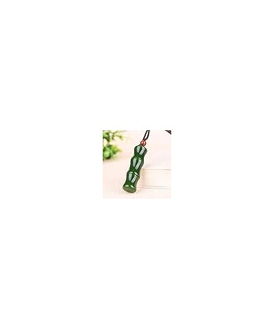 Hotan Jade Jasper Lucky Pendant Bamboo Necklace $19.49 Necklaces