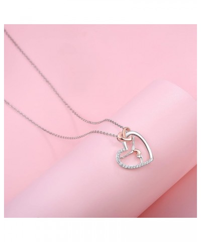 925 Sterling Silver Heart Gymnasitcs Pendant Necklace Balance Beam Sport Team Gymnast Lovers Gift for Women Inspirational Fas...