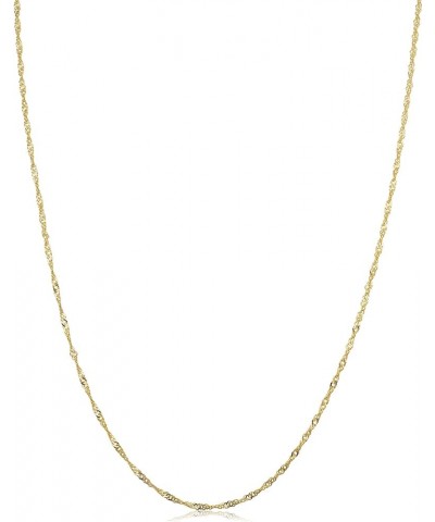 14k Yellow Gold Singapore Chain Pendant Necklace (0.7 mm, 1 mm, 1.4 mm, 1.7 mm) 16 inch 1 mm wide $75.85 Necklaces