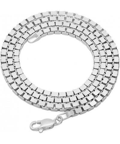 1mm-4mm Solid .925 Sterling Silver Square Box Chain Necklace or Bracelet 30 Inches 2.7mm Necklace $30.75 Necklaces