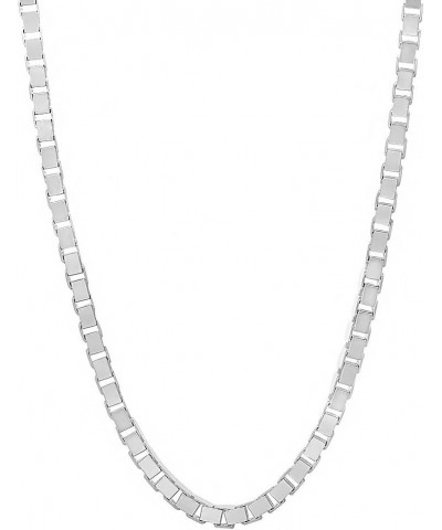 1mm-4mm Solid .925 Sterling Silver Square Box Chain Necklace or Bracelet 30 Inches 2.7mm Necklace $30.75 Necklaces