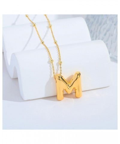 Balloon Initial Necklaces for Women Bubble Letter Necklace Gold Chain Pendant Alphabet Necklaces Dainty Letter Name Jewelry G...