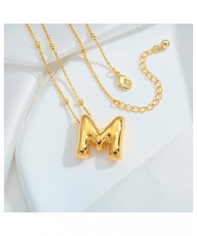 Balloon Initial Necklaces for Women Bubble Letter Necklace Gold Chain Pendant Alphabet Necklaces Dainty Letter Name Jewelry G...