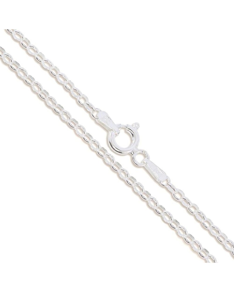 Sterling Silver Rolo Chain 1.3mm Solid 925 Italian Round Cable Link Necklace 16.0 Inches $7.82 Necklaces