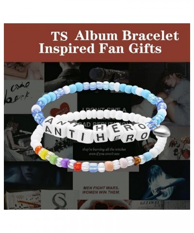 Friendship Bracelets Concert Evermore Anti Hero Midnight Speaknow Album Jewelry Merch Gifts Blue $8.66 Bracelets