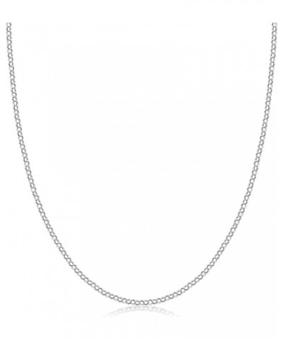 10K Yellow Gold 2.0MM Round Rolo Link Chain Necklace - Made in Italy 14 White $58.27 Others