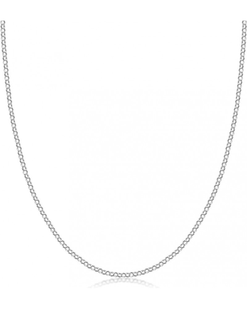 10K Yellow Gold 2.0MM Round Rolo Link Chain Necklace - Made in Italy 14 White $58.27 Others