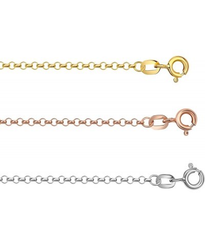 10K Yellow Gold 2.0MM Round Rolo Link Chain Necklace - Made in Italy 14 White $58.27 Others