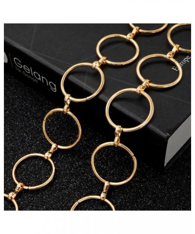 Metal Waist Chain for Women Chunky Belly Link Chain Belt for Dresses Gold 1 S: Length 105cm/41.3in $11.69 Body Jewelry