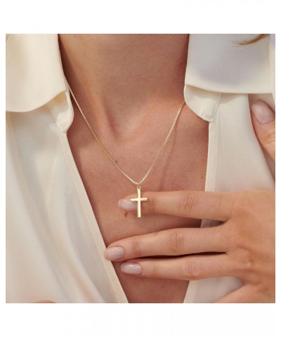 Cross Necklace for Women, Gold Cross Necklace 14K Gold Plated Dainty Tiny Cross Pendant Necklace Simple Small Cross Necklace ...