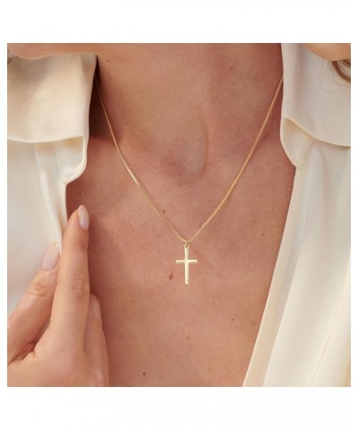 Cross Necklace for Women, Gold Cross Necklace 14K Gold Plated Dainty Tiny Cross Pendant Necklace Simple Small Cross Necklace ...