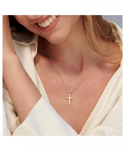 Cross Necklace for Women, Gold Cross Necklace 14K Gold Plated Dainty Tiny Cross Pendant Necklace Simple Small Cross Necklace ...