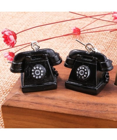 Retro Household Electric Appliances Earrings TV Telephone Iron Sewing Radio Electric Fan Rice Cooker 70s 80s Vintage Earrings...