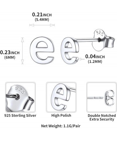 925 Sterling Silver Lowercase Letter A-Z Initial Stud Earrings for Women Girls Hypoallergenic (with Gift Box) e $9.17 Earrings