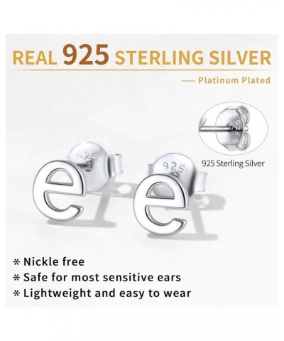 925 Sterling Silver Lowercase Letter A-Z Initial Stud Earrings for Women Girls Hypoallergenic (with Gift Box) e $9.17 Earrings