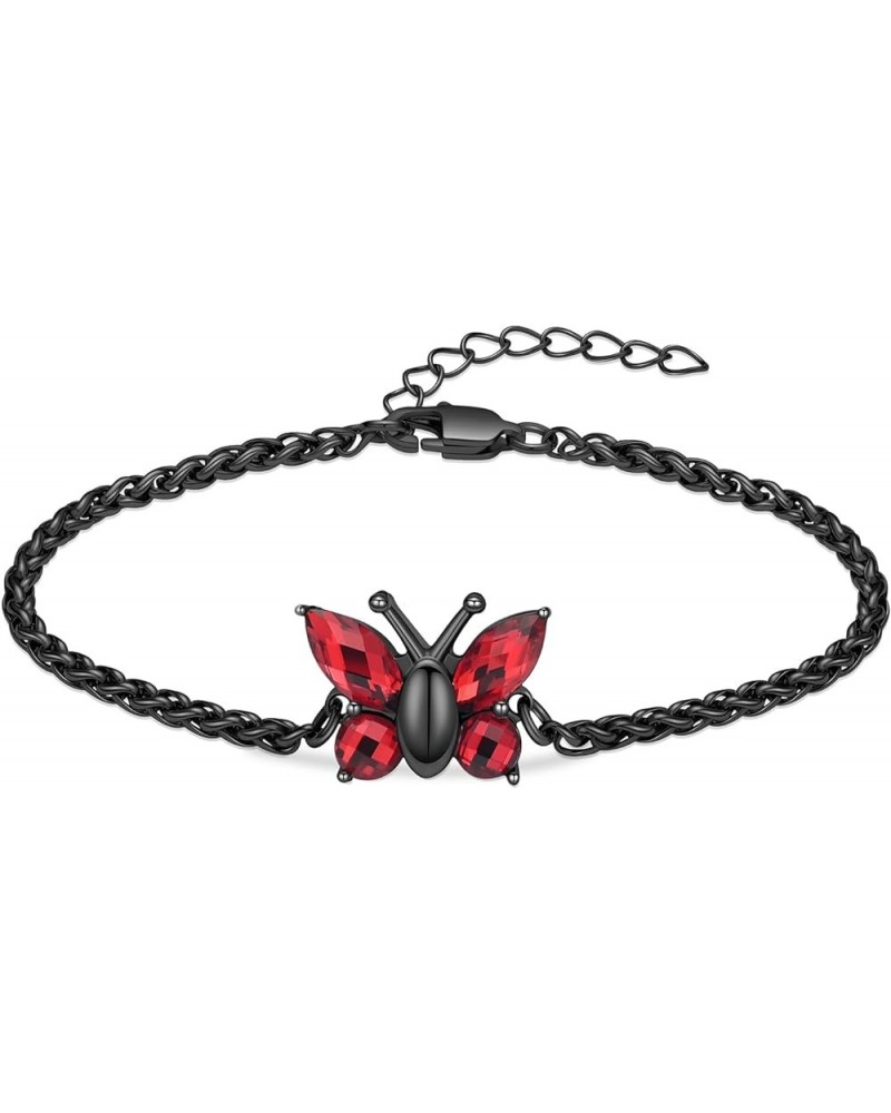 Cremation Jewelry Butterfly Urn Bracelet for Human Ashes for Women Adjustable Memorial Keepsake Link Bracelet Red $8.97 Others