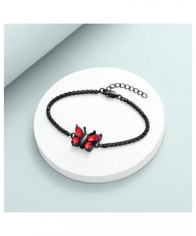 Cremation Jewelry Butterfly Urn Bracelet for Human Ashes for Women Adjustable Memorial Keepsake Link Bracelet Red $8.97 Others