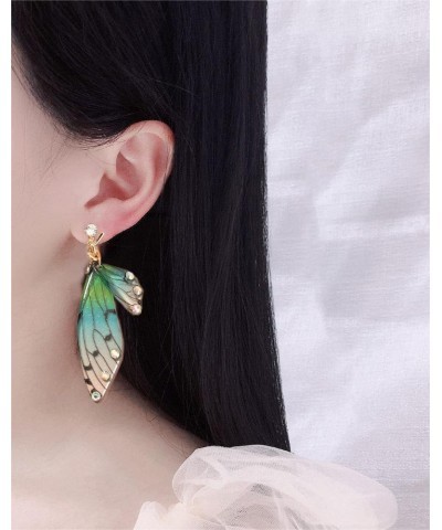 Butterfly Wing Drop Earrings Colorful Feather Dangle Earring Crystal Wing Studs Earrings Knot Wing Earrings Women Girls Weddi...