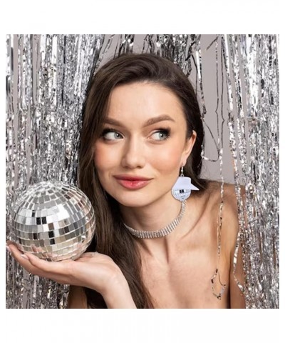 Disco Ball Earrings for Women Mirrorball Earrings 80s Earrings Cowgirl Earrings Costume Accessories Jewerly Gift for Women Wh...