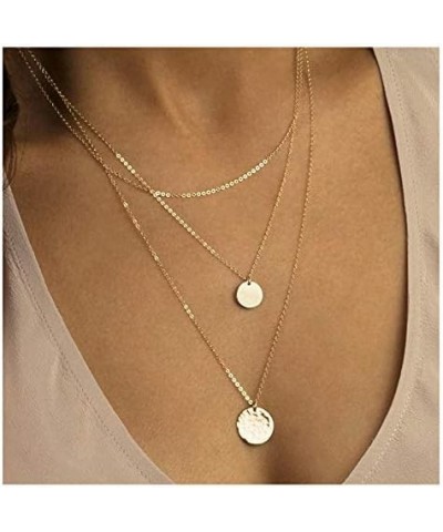 Layered Necklaces for Women Trendy Layering Stacked Choker Necklace Silver Gold Layer Pearl Beaded Coin Charm Jewelry Chian G...