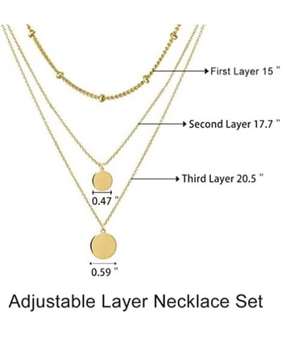 Layered Necklaces for Women Trendy Layering Stacked Choker Necklace Silver Gold Layer Pearl Beaded Coin Charm Jewelry Chian G...