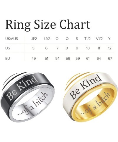 Be Kind Ring Be Kind of A Bitch Ring Be Kind...of A Bitch Spinner Ring Stainless Steel Spinner Ring Fidget Ring Anxiety Rings...