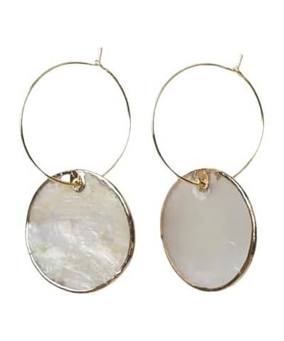 Intentions Natural Shell & Pearl Earrings Circle $17.98 Earrings