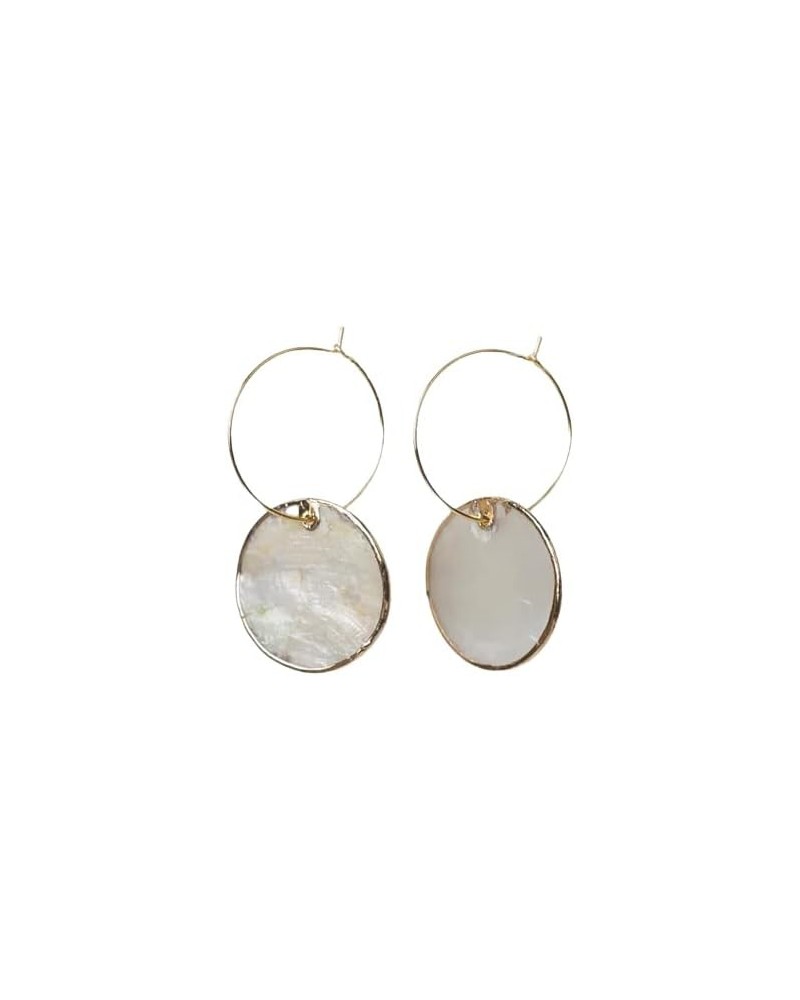 Intentions Natural Shell & Pearl Earrings Circle $17.98 Earrings