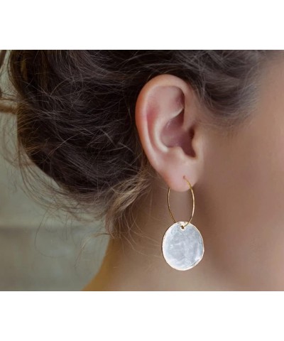 Intentions Natural Shell & Pearl Earrings Circle $17.98 Earrings