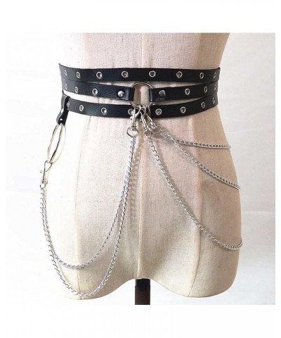 Punk Body Waist Chain Belts Leather Belly Chains Rock Rave Sexy Bikini Body Jewelry for Women and Girls 1 $11.99 Body Jewelry