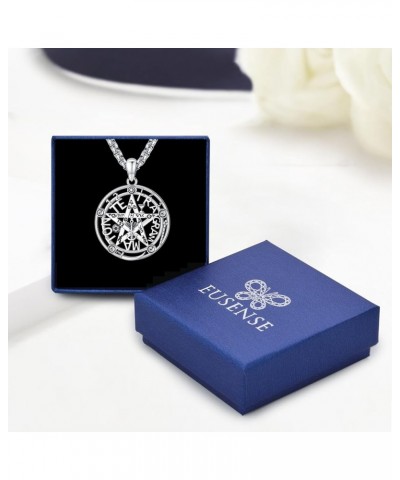 Nudo De Bruja Plata 925 Original Pentagram Necklace Pentacle Tetragrammaton Amuleto De Proteccion De Brujeria Witches Knot Je...