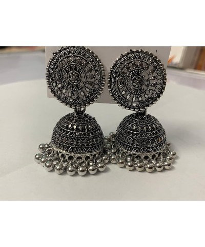 White Jhumki Earrings For Women Traditional Bollywood Ethnic Bridal Wedding Indian Pearl Hanggings Meenakari Jhumka Jewellery...